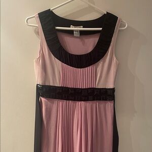 Kensie Pink and Black Midi Dress